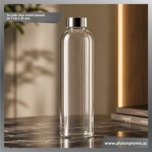 Su qabı şüşə metal qapaqlı (d 7 sm x 25 sm)